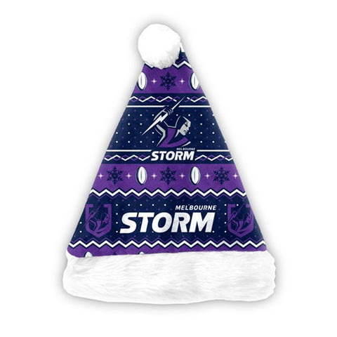 Melbourne Storm NRL Christmas Santa Hat