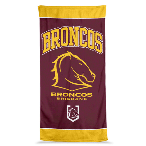 Brisbane Broncos NRL Jumbo Beach Bath Towel