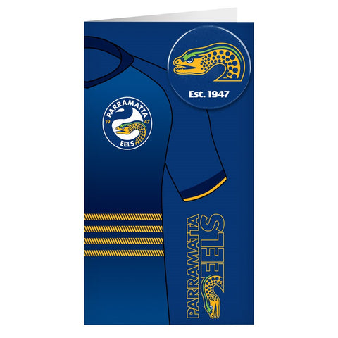 Parramatta Eels NRL Jersey Badge Card