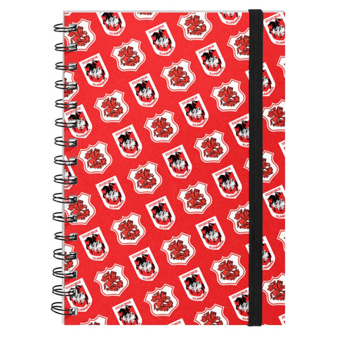 St George Dragons NRL Official A5 Hardcover Notebook – Premium Lined Journal