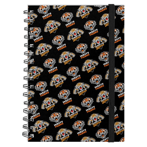 Wests Tigers NRL A5 Hardcover Notebook