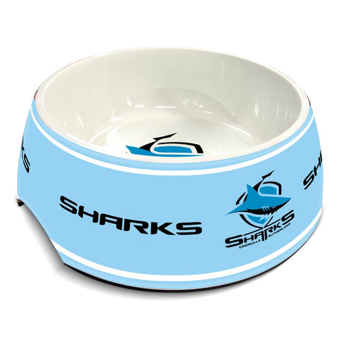 Cronulla Sharks NRL Pet Food Melamine Bowl 710ml