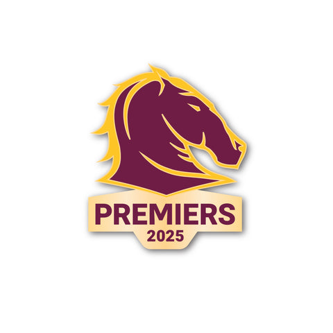Brisbane Broncos NRL 2025 Premiers Premiership Logo Pin