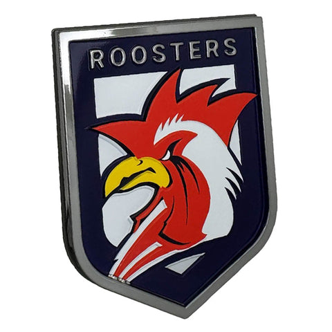 Sydney Roosters NRL 3D Peel-N-Stick Chrome Car Badge