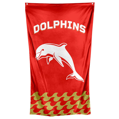 Redcliffe Dolphins NRL Large Wall Cape Flag