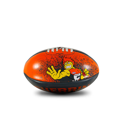 Greater Western Sydney GWS Giants Sherrin PVC Softie Mascot 20cm Football