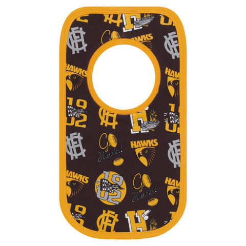 Hawthorn Hawks Babies Infants 2 Pack Bib Set