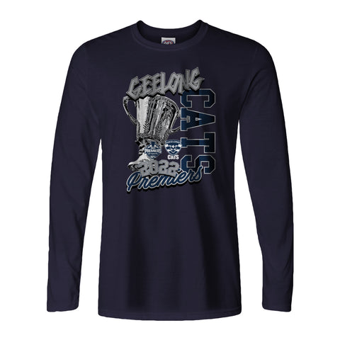 Geelong Cats 2022 Premiers Mens Adults P2 Long Sleeve Tee