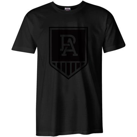 Port Adelaide Power Mens Adults Stealth Black Tee