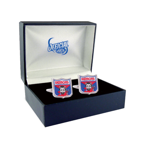 Melbourne Demons Heritage Retro Shield Mens Cufflinks - Spectator Sports Online