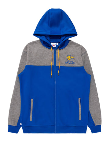 West Coast Eagles Mens Adults Team Performance FZ Hoody
