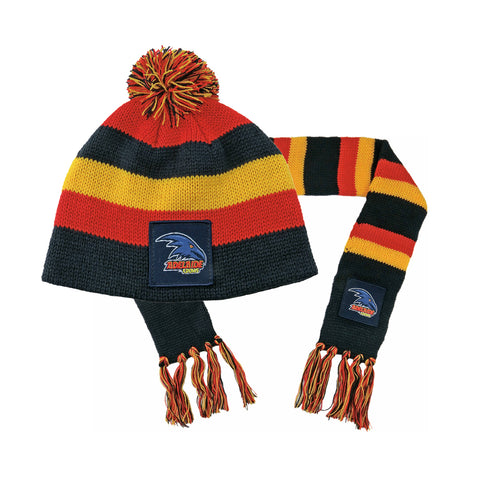 Adelaide Crows Baby Infant Toddler Beanie Scarf Pack