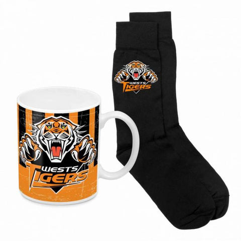 Wests Tigers NRL Heritage Mug and Socks Pack