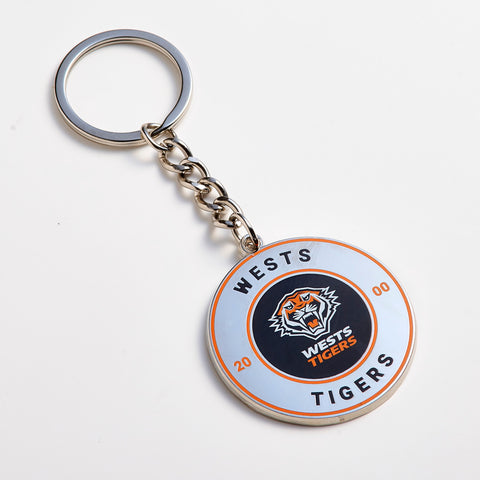 Wests Tigers NRL Round Logo Keyring