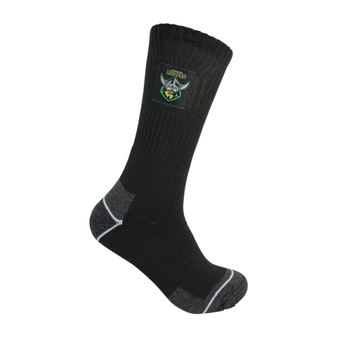 Canberra Raiders NRL Mens Heavy Duty Work Socks 2pk