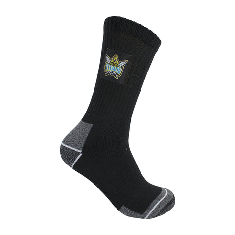 Gold Coast Titans NRL Mens Heavy Duty Work Socks 2pk