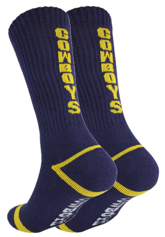 North Queensland Cowboys NRL Full Terry Sport Crew Socks