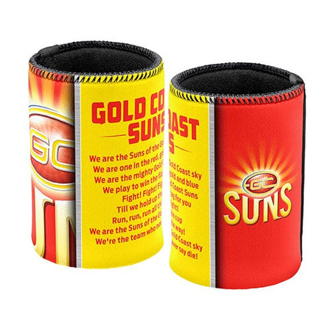 Gold Coast Suns Team Song Can Cooler Stubby Holder