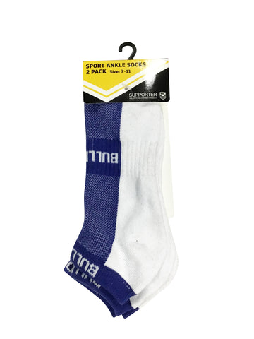Canterbury Bulldogs NRL High Performance Sport Ankle Socks 2pk