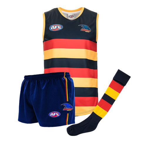 Adelaide Crows Kids Youths AFL Auskick Playing Pack Jumper Guernsey Shorts Socks