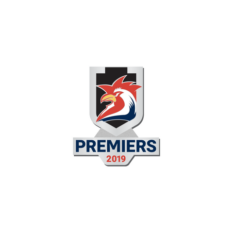 Sydney Roosters NRL 2019 Premiers Premiership Logo  Pin