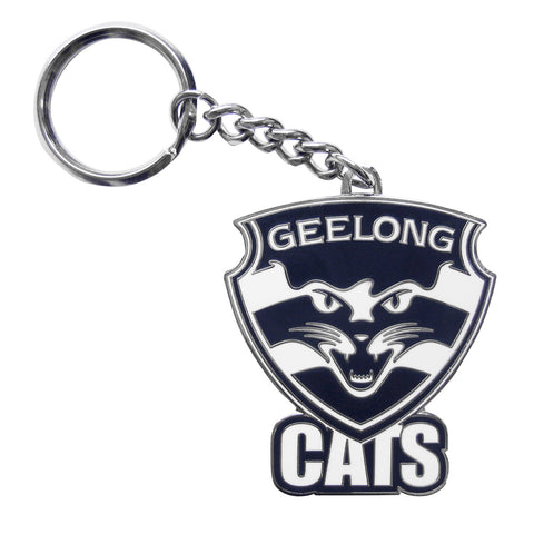Geelong Cats Metallic Logo Keyring - Spectator Sports Online