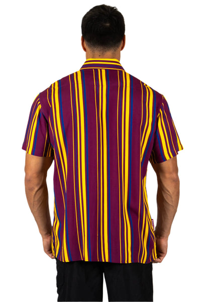 Brisbane Lions AFL Footy Mens Adults Sorrento Rayon Party Shirt