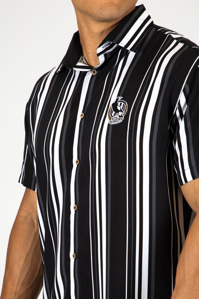 Collingwood Magpies AFL Footy Mens Adults Sorrento Rayon Party Shirt