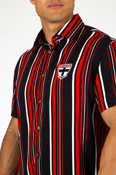 St Kilda Saints AFL Footy Mens Adults Sorrento Rayon Party Shirt