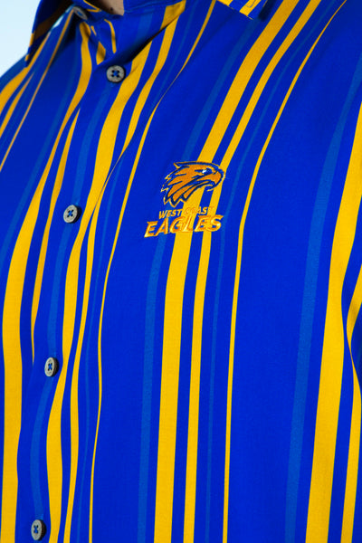 West Coast Eagles AFL Footy Mens Adults Sorrento Rayon Party Shirt