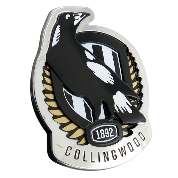 Collingwood Magpies 3D Peel-N-Stick Chrome Car Badge Decal Coated Auto Sticker