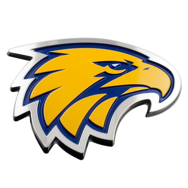 West Coast Eagles 3D Peel-N-Stick Chrome Car Badge Decal Coated Auto Sticker