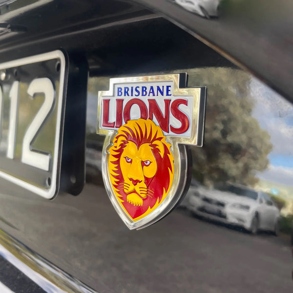 Brisbane Lions 3D Peel-N-Stick Chrome Car Badge Decal Coated Auto Sticker