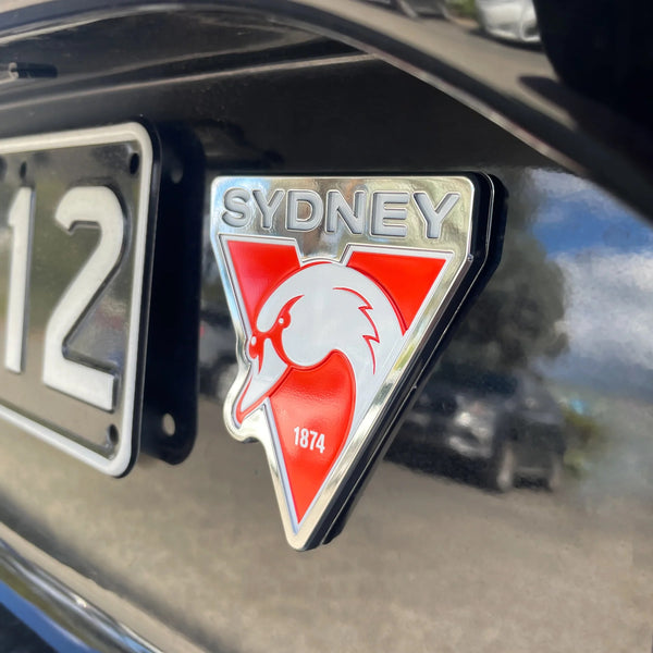 Sydney Swans 3D Peel-N-Stick Chrome Car Badge Decal Coated Auto Sticker
