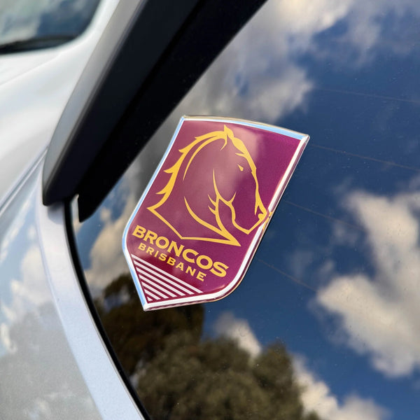 Brisbane Broncos NRL Premium Chrome Logo Decal Sticker