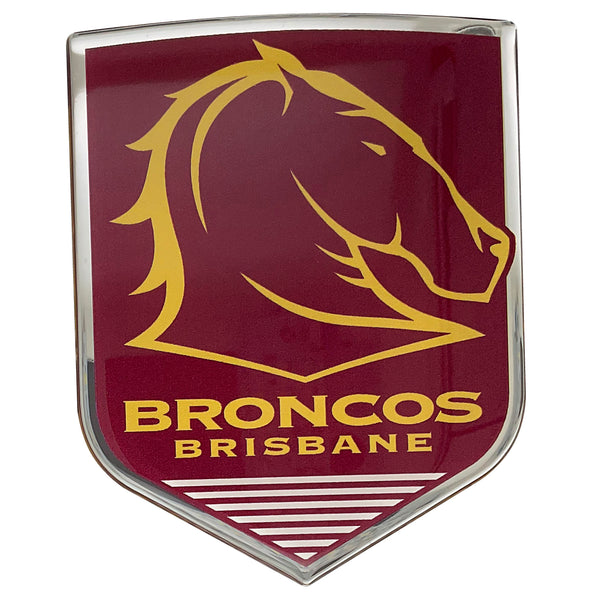 Brisbane Broncos NRL Premium Chrome Logo Decal Sticker