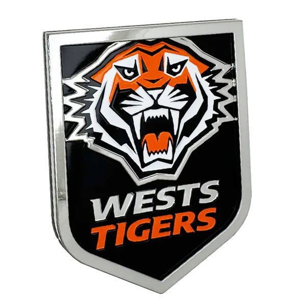 Wests Tigers NRL 3D Peel-N-Stick Chrome Car Badge