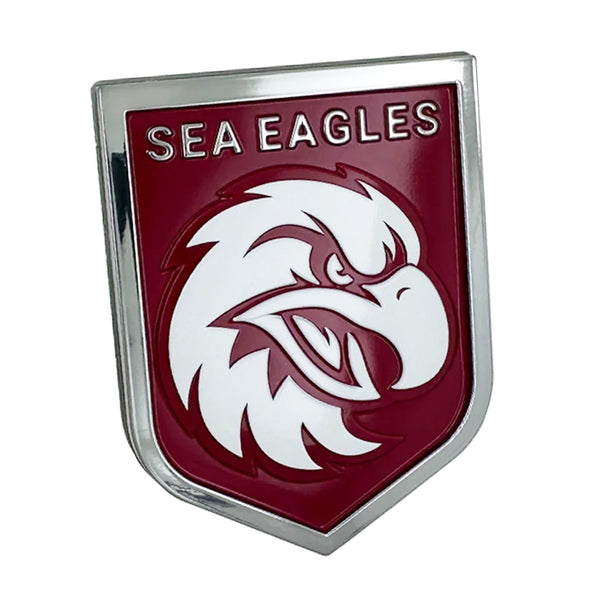 Manly Sea Eagles NRL 3D Peel-N-Stick Chrome Car Badge