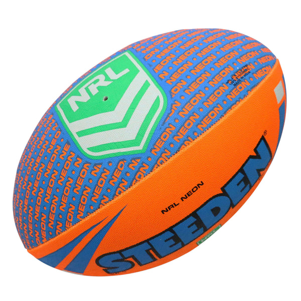 Steeden NRL Neon Supporter Rugby Ball size 5