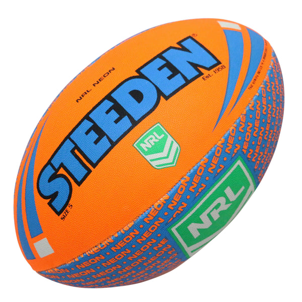 Steeden NRL Neon Supporter Rugby Ball size 5