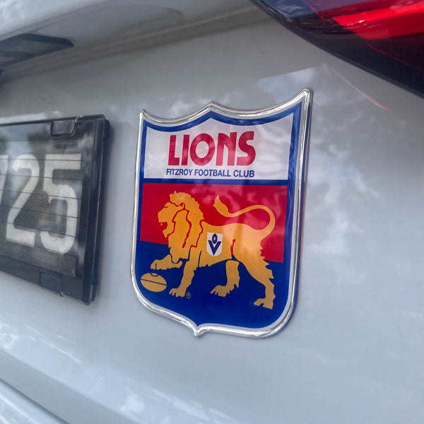 Fitzroy Lions Retro Logo Car Decal Coated Auto Sticker