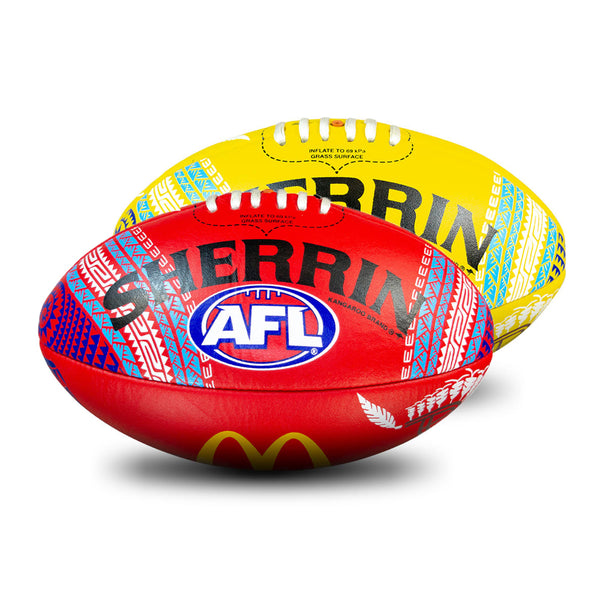Sherrin 2025 SDNR Indigenous Leather Replica Game Football size 5