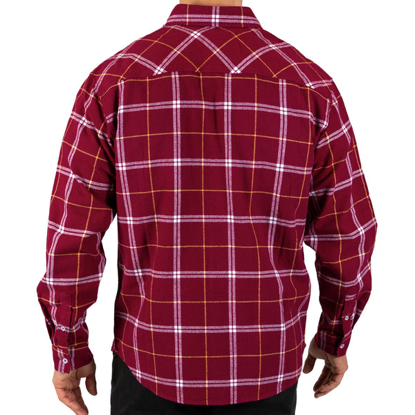 Brisbane Broncos NRL Mens Adults Mustang Flannel Shirt