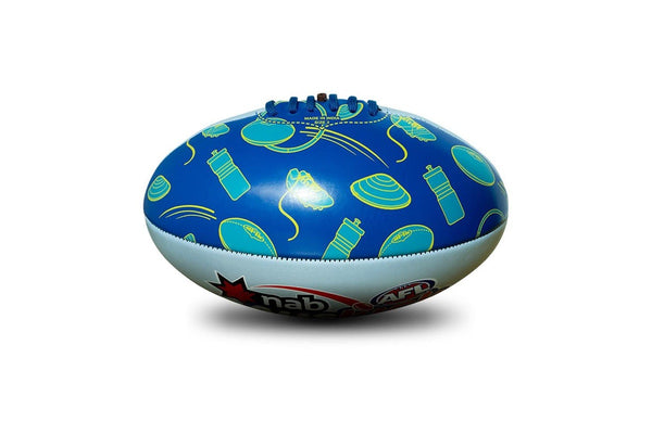 Sherrin AFL Auskick UV Activated Colour Switch Blue/White Football Size 2