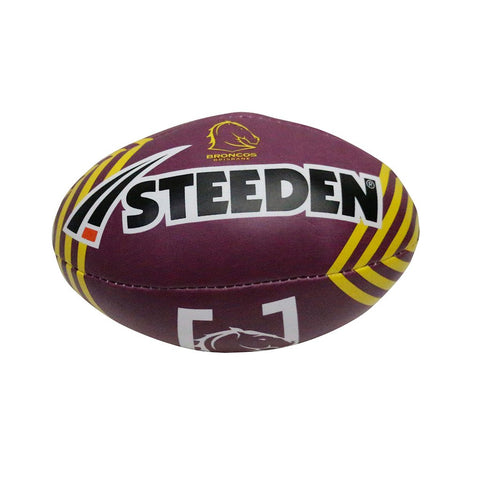 Brisbane Broncos NRL Steeden Supporter Sponge Ball 6 inch