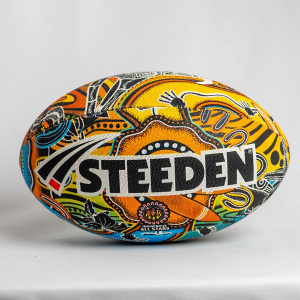 NRL Steeden 2026 Indigenous All Stars Supporter Football - Durable Rugby League Ball