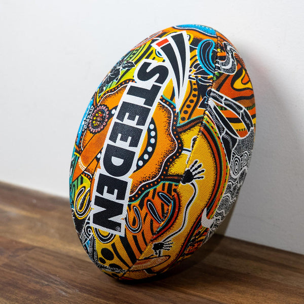 NRL Steeden 2026 Indigenous All Stars Supporter Football - Durable Rugby League Ball