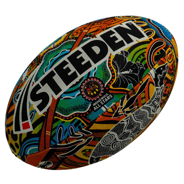 NRL Steeden 2026 Indigenous All Stars Supporter Football - Durable Rugby League Ball