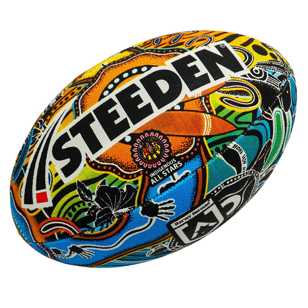 NRL Steeden 2026 Indigenous All Stars Supporter Football - Durable Rugby League Ball