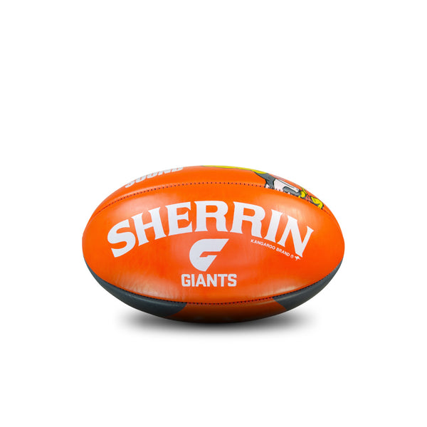 Greater Western Sydney GWS Giants AFL Sherrin PVC Mascot Ball 20cm